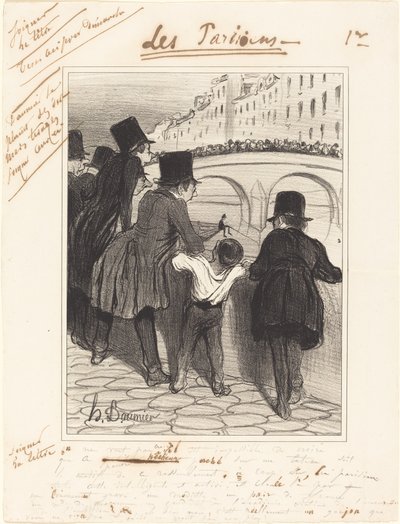 Die Schaulustigen von Honoré Daumier