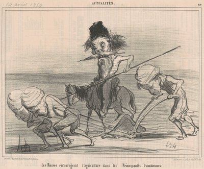 Die Russen fördern die Landwirtschaft von Honoré Daumier