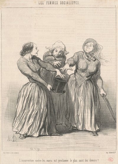 Der Aufstand gegen die Ehemänner ... von Honoré Daumier