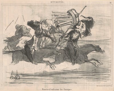Art, die Kosaken zu trainieren von Honoré Daumier