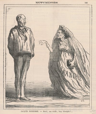 Danke, meine Alte, zu gebrechlich! ... von Honoré Daumier