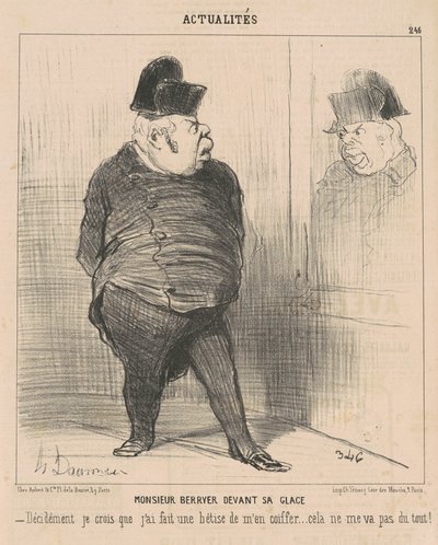 Herr Berryer vor seinem Spiegel ... von Honoré Daumier