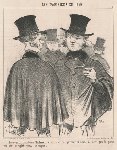 Neuer Talma-Mantel von Honoré Daumier