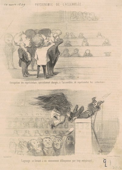 Besetzung der Vertreter ... von Honoré Daumier