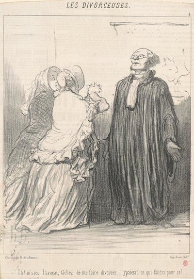 Oh! Herr Anwalt, versuchen Sie ... von Honoré Daumier