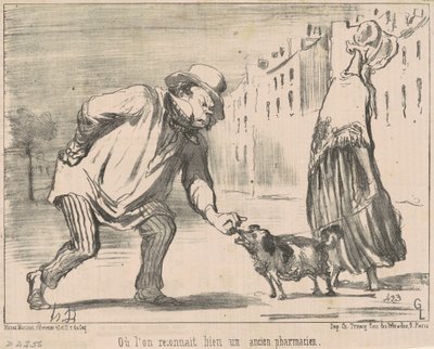 Wo man einen ehemaligen Apotheker erkennt von Honoré Daumier