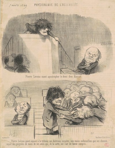 Pierre Leroux wagt es zu apostrophieren ... von Honoré Daumier