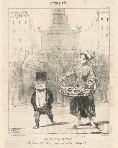 Place de la Bastille von Honoré Daumier