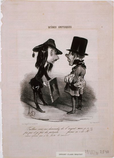 Groteske Szenen - Schneider... Nimm das von Honoré Daumier