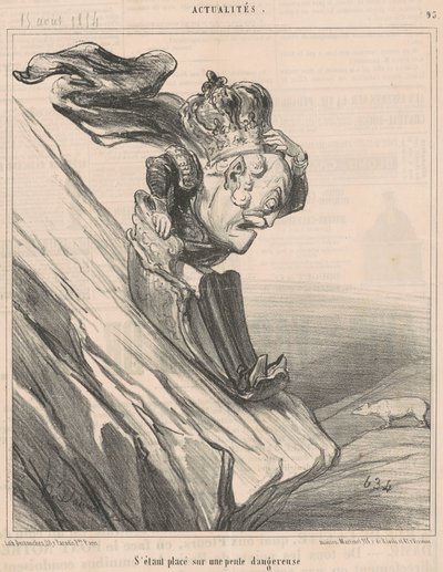 Auf einer gefährlichen Piste von Honoré Daumier