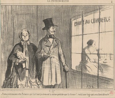 Schau, da ist Fräulein Palmyre, die... von Honoré Daumier