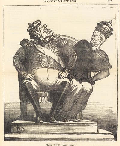 Zu eng für zwei von Honoré Daumier