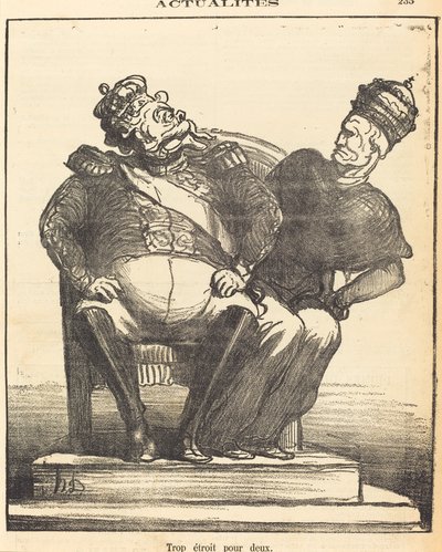 Zu eng für zwei von Honoré Daumier