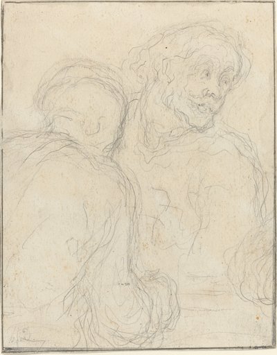 Zwei Männer von Honoré Daumier