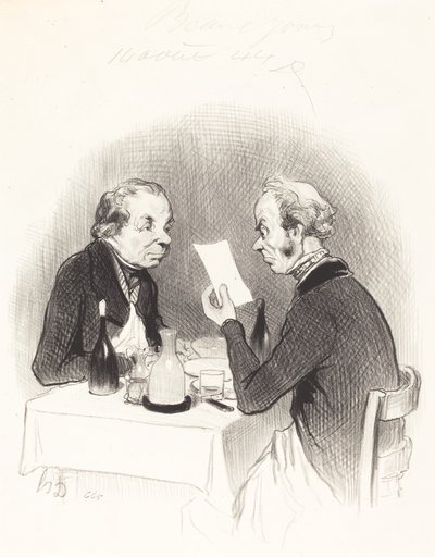 Ein mageres Abendessen von Honoré Daumier