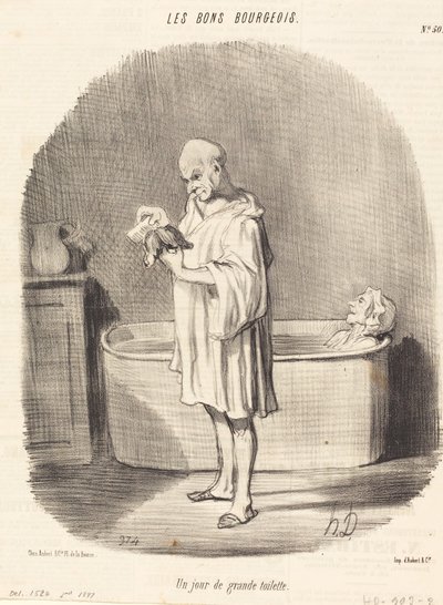 Ein Tag der großen Toilette von Honoré Daumier
