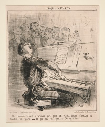 Ein Herr, der beweisen will, dass von Honoré Daumier