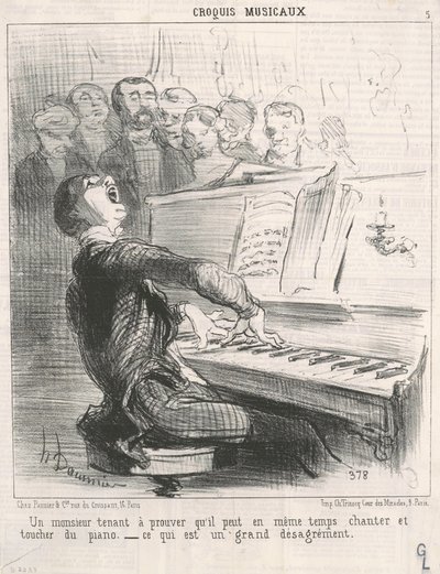 Ein Herr, der beweisen möchte, dass er kann... von Honoré Daumier