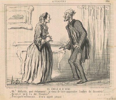 Ein Rivale von Mr. Hume von Honoré Daumier