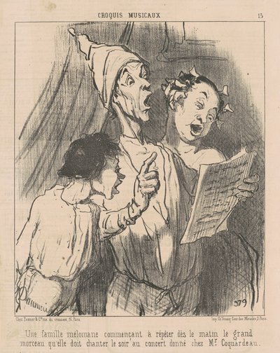Eine musikliebende Familie von Honoré Daumier