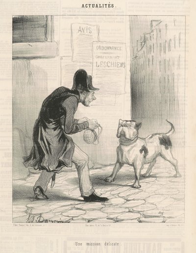 Eine heikle Mission von Honoré Daumier