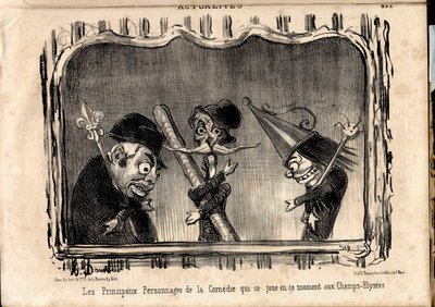 Le Charivari, Satirisch in Schwarz-Weiß von Honoré Daumier