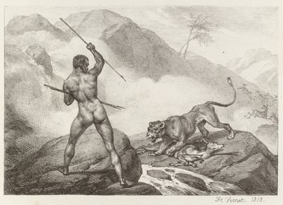 Afrikanischer Jäger Chasseur Africain, 1818 von Emile Jean Horace Vernet