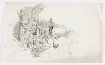 Ohne Titel (Pferdekarren) von Howard Russell Butler