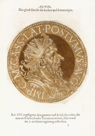 Marcus Cassianus Latinus Postumus von Hubert Goltzius