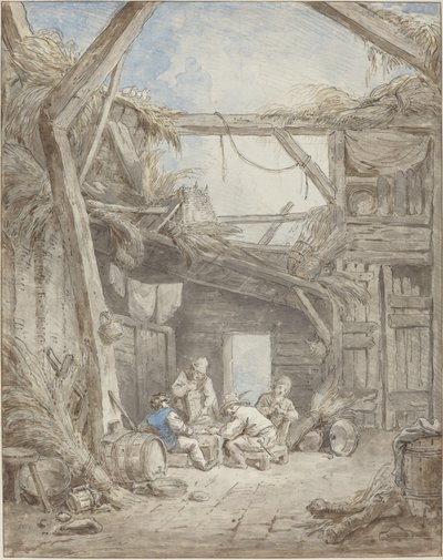 Verfallener Bauernhof von Hubert Robert