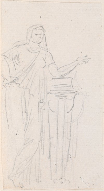 Statue einer Vestalin von Hubert Robert