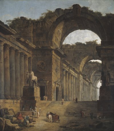 Die Brunnen, 1787-88 von Hubert Robert