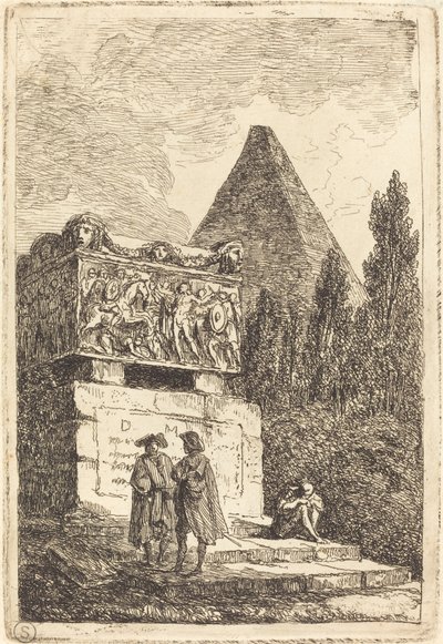 Der Sarkophag von Hubert Robert