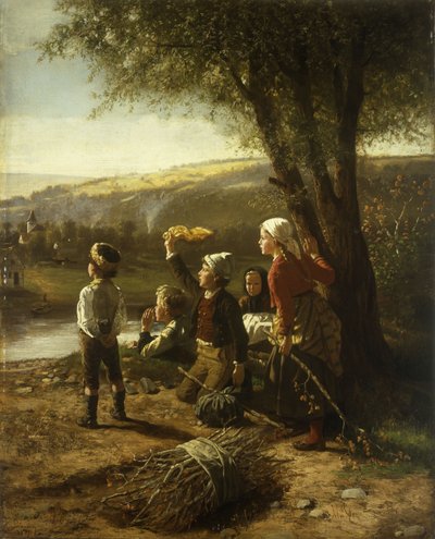 Rufen nach der Fähre, 1871 von Hubert Salentin