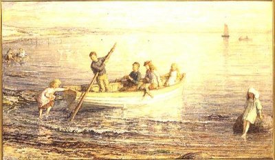 Kinder beim Bootfahren von Hugh Cameron