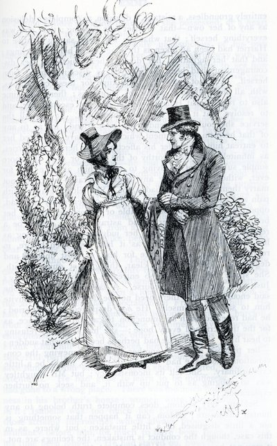 "Emma und Mr. Knightley" (Illustration) von Hugh Thomson