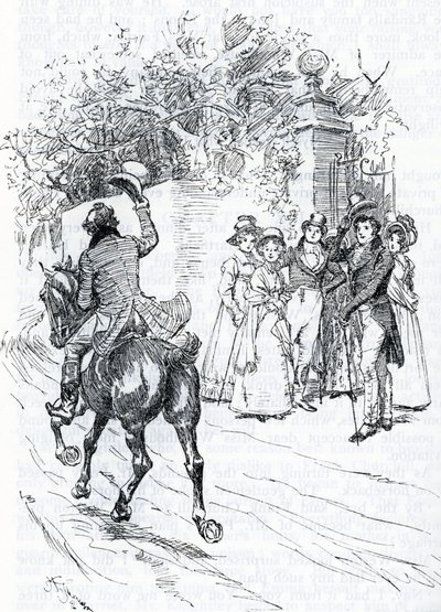 "Mr Perry zu Pferd" (Illustration) von Hugh Thomson