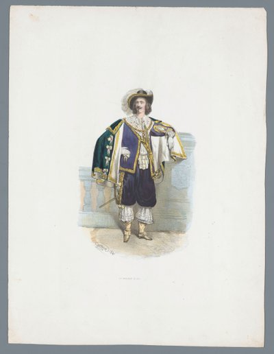 Mann in historischem Kostüm von Huib van Hove Bz