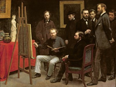 Studio in Batignolles, 1870 von Ignace Henri Jean Fantin Latour