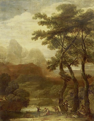 Landschaft mit Jägern von Ignacio de Iriarte