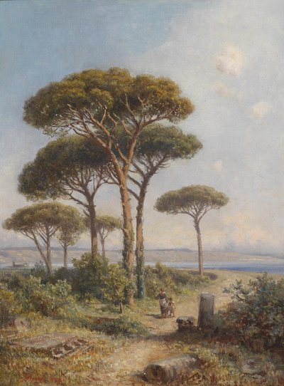 Südliche Landschaft mit figürlicher Staffage von Ignaz Seelos