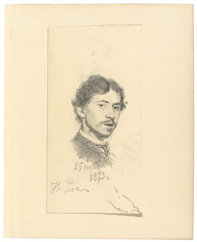 Selbstporträt, 1873 von Ilya Efimovich Repin