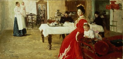 Studie eines Familienporträts von Ilya Efimovich Repin