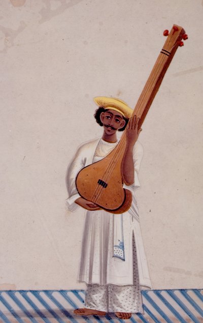Ein Tambura-Spieler, ca. 1830 von Indian School
