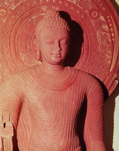 Detail eines Buddha, aus Jamalpur von Indian School