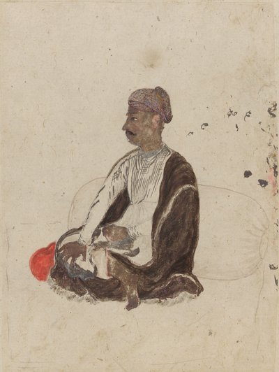 Figur eines sitzenden Mannes von Indian School