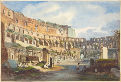 Innenansicht des Kolosseums von Ippolito Caffi