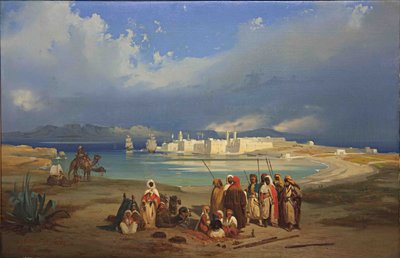 Die Landenge von Suez, ca. 1845 von Ippolito Caffi