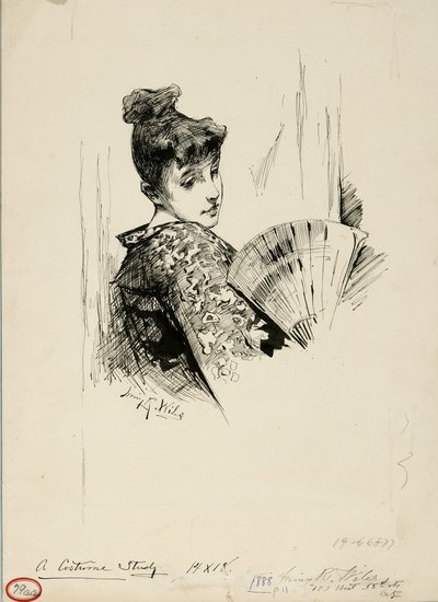 Eine Kostümstudie von Irving Ramsay Wiles