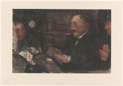 Kartenspielende Herren im Café von Isaac Israels